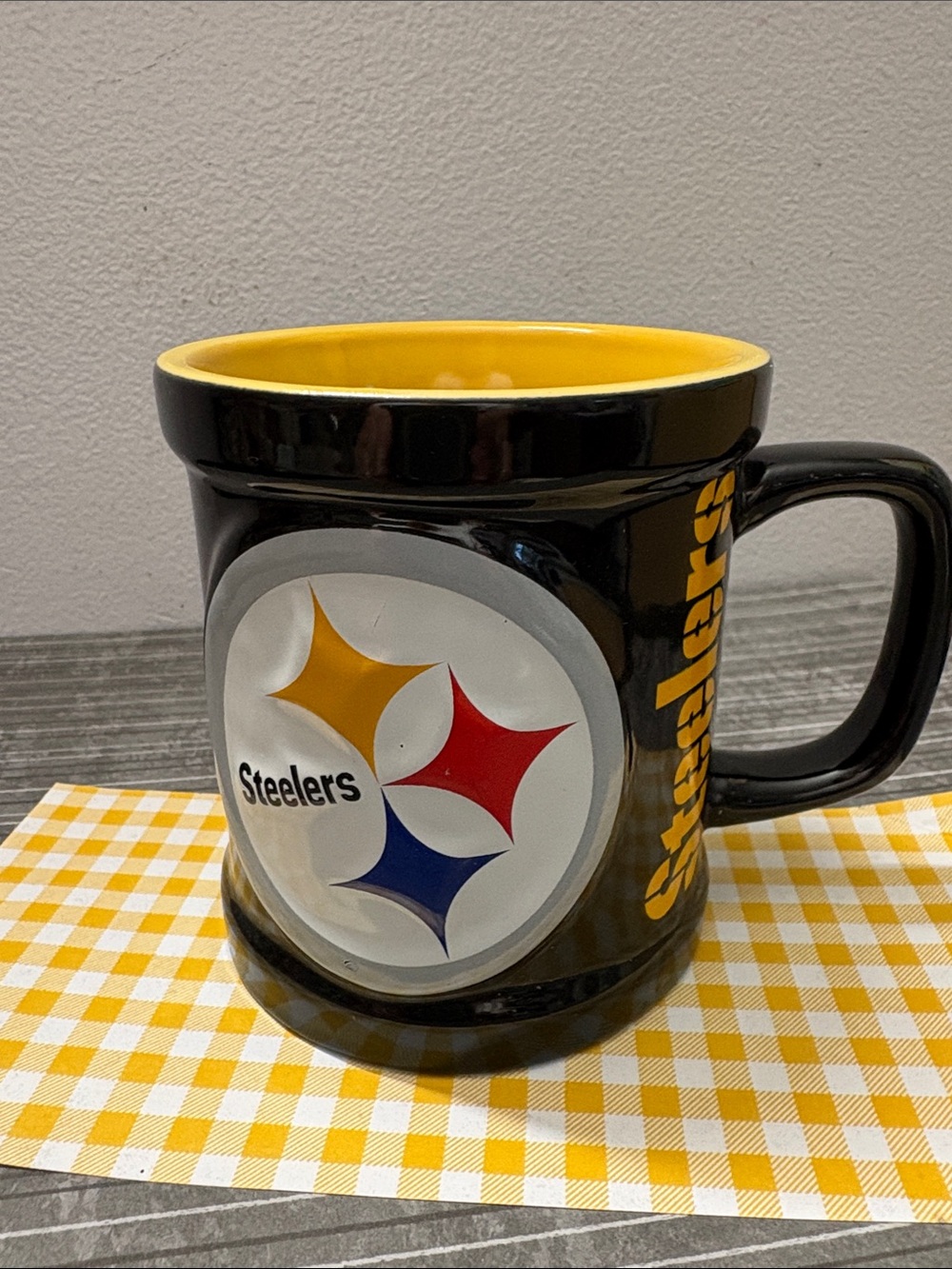 Pittsburgh Black & Yellow Ceramic Coffee Mug